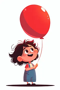 AI数字艺术六一儿童节扁平化大小孩插画