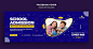 School admission facebook timeline cover and web banner template