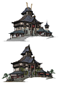 House design, Pengzhen Zhang : The story is this house belong to a traveler from far east but located in a fantasy world . So the architectural style contains both european style and oriental style.Hope the steps are useful.