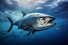 海洋生物海洋海鲜鱼类金枪鱼图片摄影图
