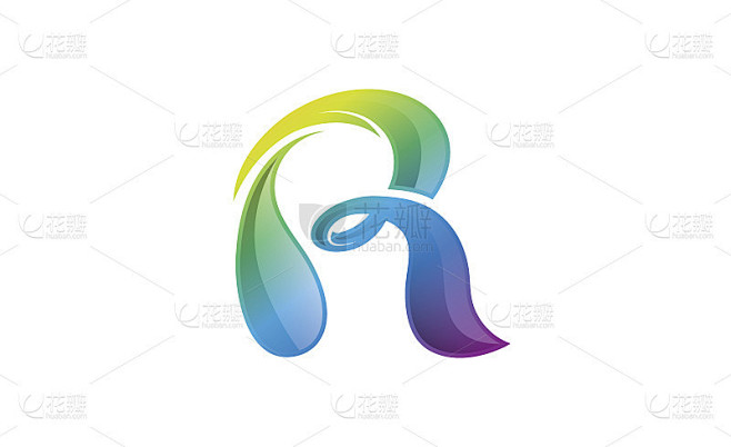 创意缤纷的字母R设计符号