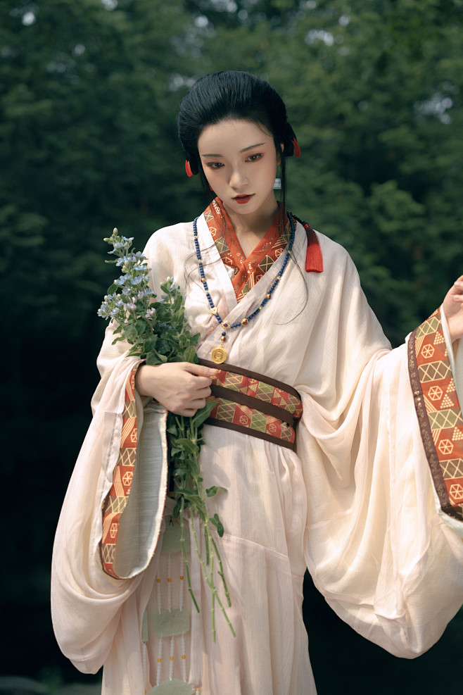 169.琴挑汉服【天问】战国袍直裾复原款-淘宝网