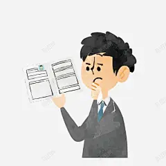 卡通阅读简历 创意素材