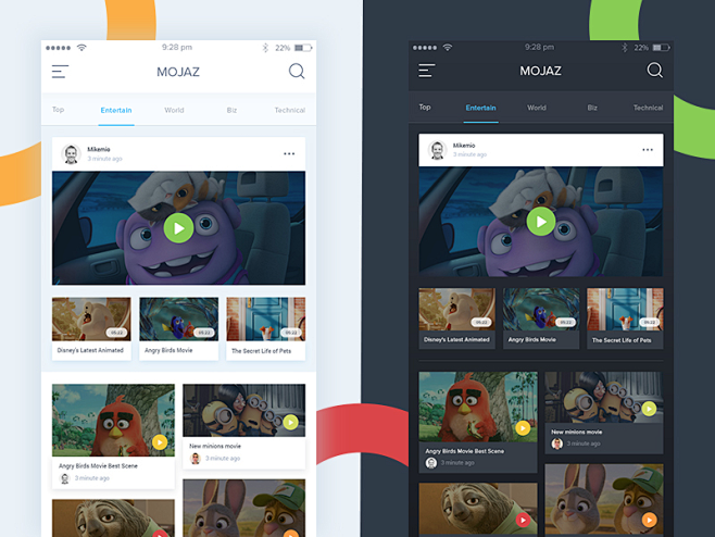 Mobile Feed UI Conce...