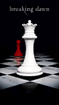 《破晓》封面以两只西洋棋棋子隐喻贝拉在整个系列的进步：白色是最强的皇后，红色是最弱的兵，当某方的兵走到对方的底线（即最远离某方的一行）时，玩家可选择把该兵升级为车、马、象或后，但不能变王也不能不变。意思是说贝拉一开始是最弱小的人物，但是经过人生的历练及经验的迭加，她最终成为一举定乾坤的人物。