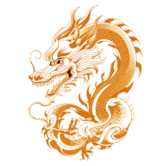 【米图网-52mitu.com】龙 神话 五爪金龙 插画 手绘 龙抬头 二月二 龙头节 国潮龙