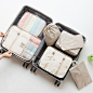 旅行收纳袋束口袋套装衣服整理打包袋旅游行李箱衣物内衣收纳包-tmall.com天猫