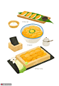 米饭生鱼片日料制作美食插画 食品插画 风味小吃