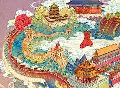 Four ancient capitals in China （part 2) : 以印章的形式来表现了古都的文化和建筑