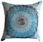 Blue Hope Tree Decorative Silk Throw Pillow Cover, 26x26 contemporary-decorative-pillows@北坤人素材