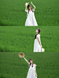 专属于夏天的绿色｜稻田拍照姿势