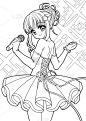 涂色书的女孩插图