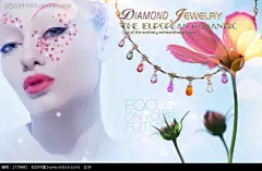 珠宝项链宣传海报