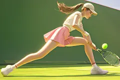网球训练插画人物形象