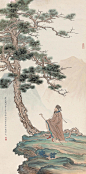 【2012年作 东坡吟松 镜心 设色纸本】拍卖品_图片_价格_鉴赏_绘画_雅昌艺术品拍卖网
