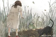 和出版社合作的绘本终于全部完成了|｡･㉨･)っ♡
这次是艾雪的故事，魔法、古堡、黑猫、神秘元素……女孩加代的冒险，感谢编辑大大给了我比较自由的空间，能画出一个自己也比较喜欢的风格以后争取创作出更好的作品～#插画##绘本##手绘# ​​​​