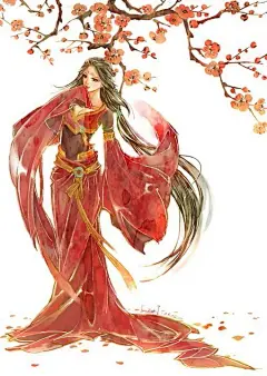 你嫁衣如火灼伤了天涯，从此残阳烙我心上如朱砂。