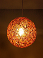 PDF Instructions: DIY Hanging String Light Sphere. Custom Color. Any Size. #手工# #家居# #木艺# #灯饰# #原创#