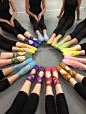 rainbow of ballet shoes