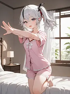 粉色睡衣 椿 套图_附提示词_1_bedtimestoryQ高清壁纸_来自小红书网页版