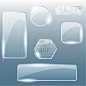 Collection of shiny glass and metal banners and buttons. Graphics are grouped and in several layers for easy editing. The file can be scaled to any size. 免版税图片 - 9715892