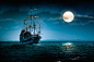 General 4500x3000 pirates ship moon sea