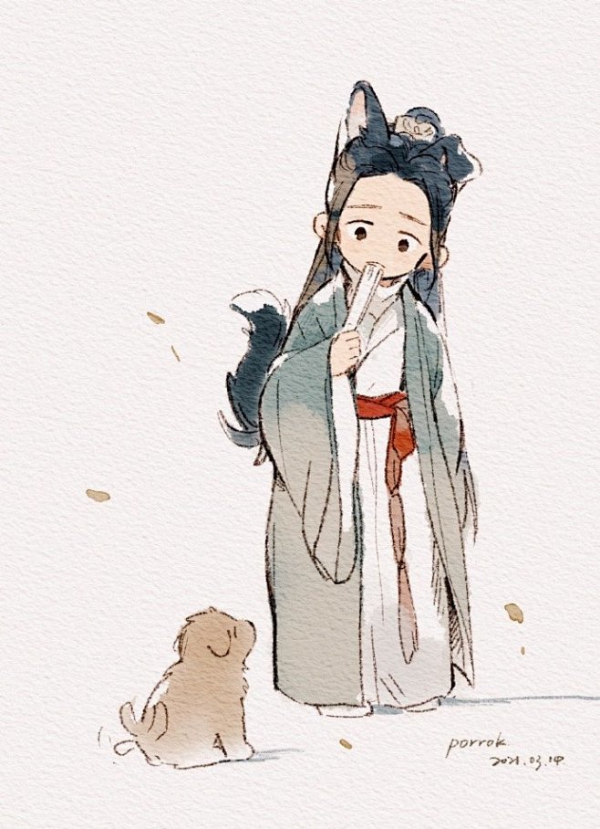 #山河令#  画画小狗 ​​​​