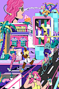 buildings characters city colorful crowds Fashion  happy lifestyle Street Urban