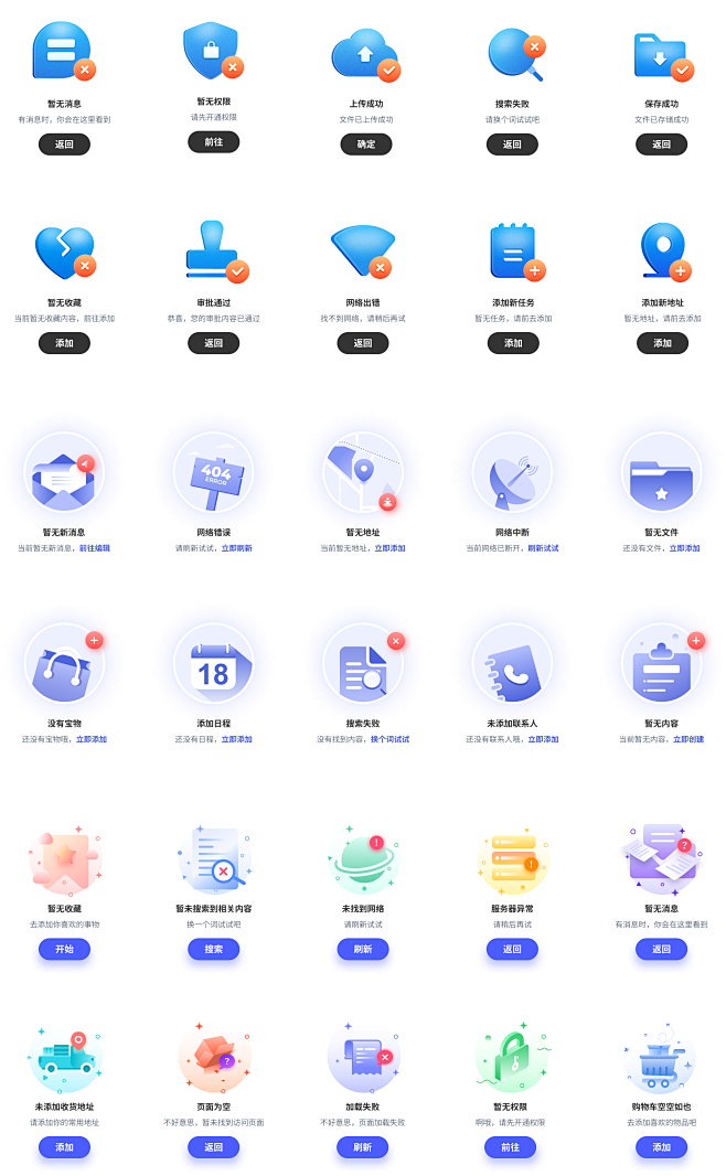 空状态插画下载 - 为应用增添活力的UI空状态插画 figma格式-UI/UX-到位啦UI- No.1