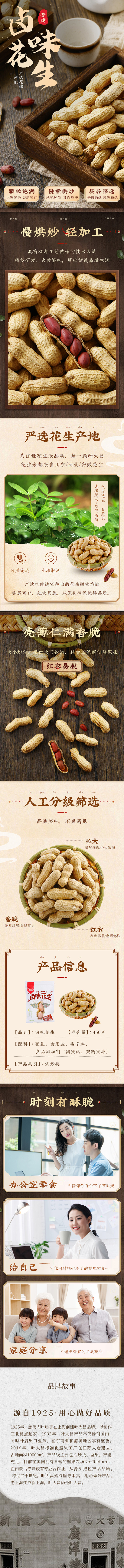 卤味花生食品详情复古