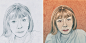 La pluma es femenina : Set of illustrations for an article about five writers