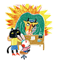 儿童侦探小说插图 Illustration of children's detective stories