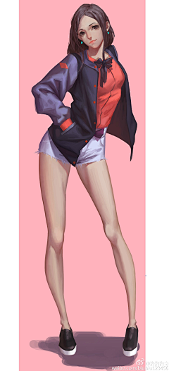 陨星撞击地球采集到女厚涂插画 全身 半身