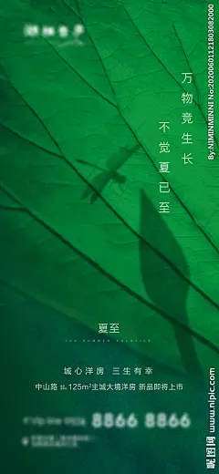 地产夏至节气海报