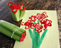 Click Pic for 30 Valentines Day Kids Crafts - Celery Print Roses - DIY Valentines Crafts