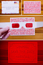 #创意#一组有趣味的婚礼请柬设计，这些“伪装”成借书卡、电影票、胶卷甚至运用了3D技术的创意，仿佛是一张张通往未来的入场券呢~（boredpanda）