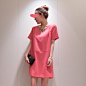 FAIRY WANG 桃粉色设计感时装OPS 连衣裙 O1307001