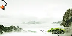 唯美艺术国风背景