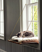 Cat Window Perch | Treat your feline by building her a place in the sun with a window seat that lets her scale new heights, settle in and watch the world (or nap!). Get the how-to here.  #cats #pets #marthastewart #DIY