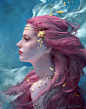 Mermaid Portrait by Selenada