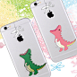 可爱卡通创意恐龙情侣闺蜜苹果iPhone6plus手机壳4.7全包硅胶透明-淘宝网