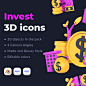 20个投资理财立体3D图标模型素材 Invest 3D icons .blender : [gallery columns=1 link=file size=large