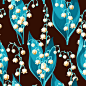 矢量抽象美丽铃兰花的无缝装饰背景，花卉图片大全大图，花卉大全，花卉图片大全，花卉卡片图片素材，紫色玫瑰元素设计插图