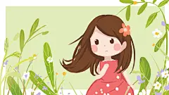 十二星座系列处女座可爱扁平风小清新插画 | 轻灵_7147 - 原创作品 - 涂鸦王国插画