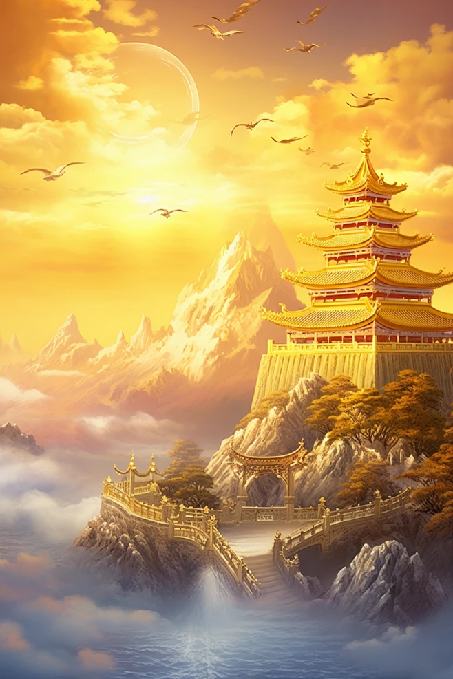 金色神话建筑天宫高清原画
