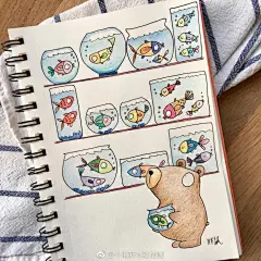 手账素材，彩铅简笔画 
ins：prof_pongshu ​@小清新水彩插画 ​ ​​​​