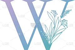 字母,信函,叶子,华丽的,字体,字母表次序,巴洛克风格,古董,涂料,复古