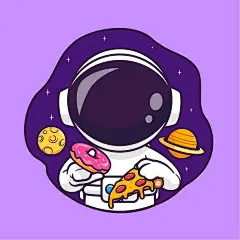 宇航员太空主题的矢量小插画|catalystlabs​​​
