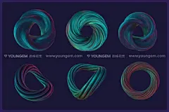 20款高清创意三维立体3D扭曲螺旋抽象海报设计png免抠背景图片素材下载_颜格视觉