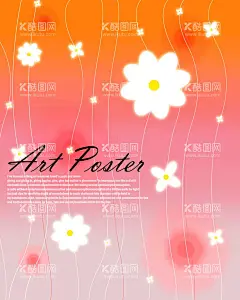 小白花  - 源文件下载【酷图网】枫叶,秋天,暖色系,暖色调,壁纸,壁布,电视墙,抽象画,小白花,